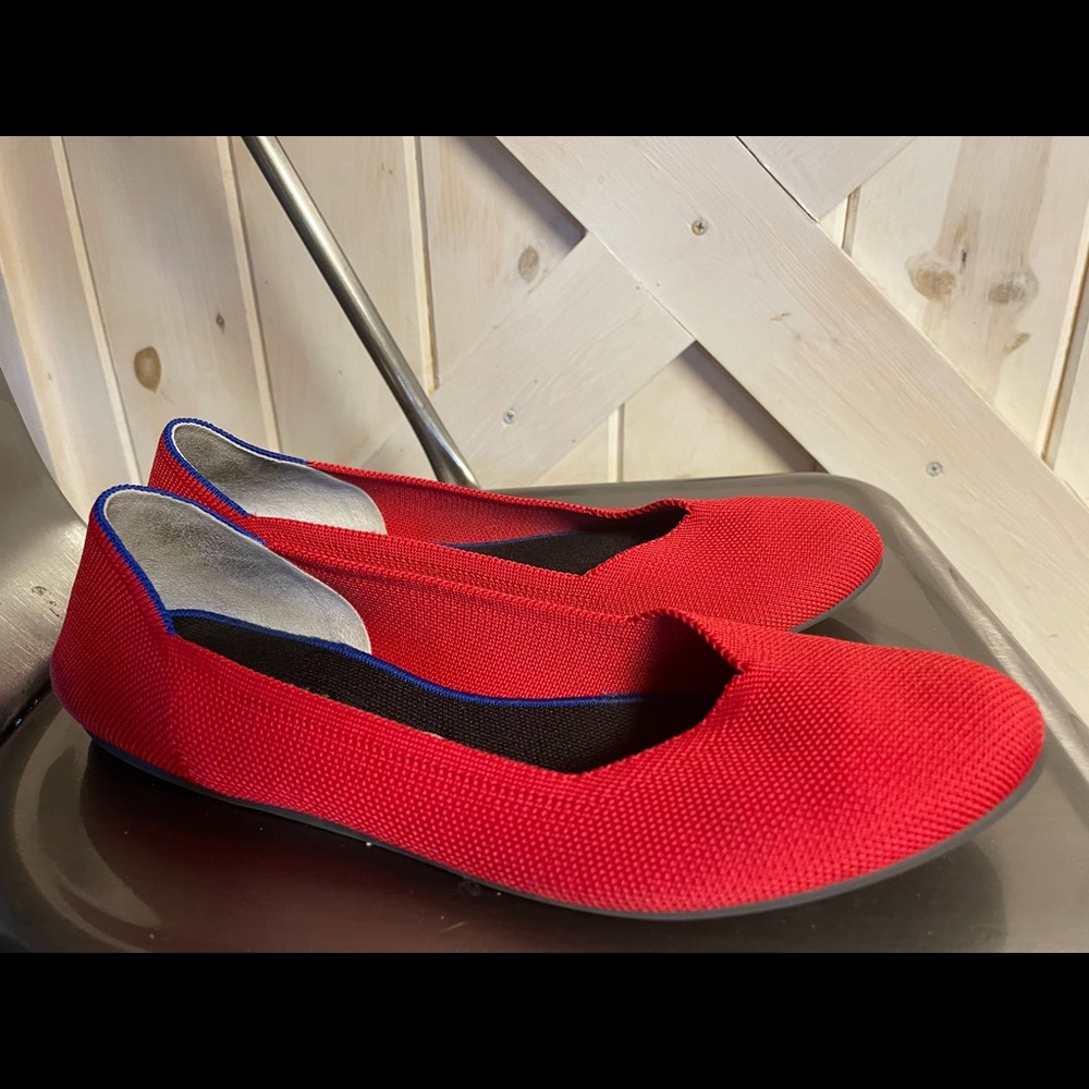 Rothy’s Red flats in EUC